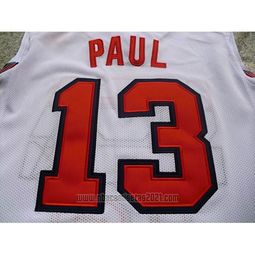 Camiseta USA 1992 Chris Paul #13 Blanco